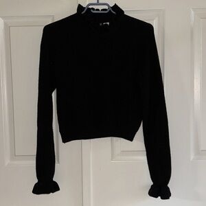 NWOT H&M Black Knit Mock Neck Turtleneck Sweater
